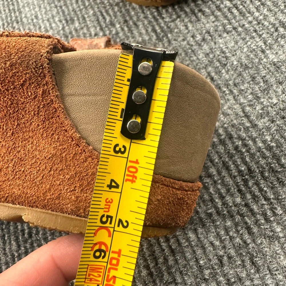 Merrell Revalli Sandals Women 8 Suede Wedge Brown Modern Casual Strappy Boho